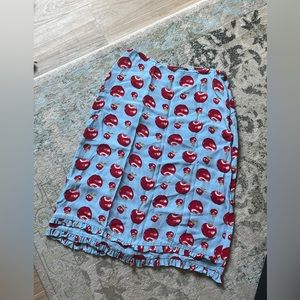 Vintage Betsey Johnson Apple print skirt